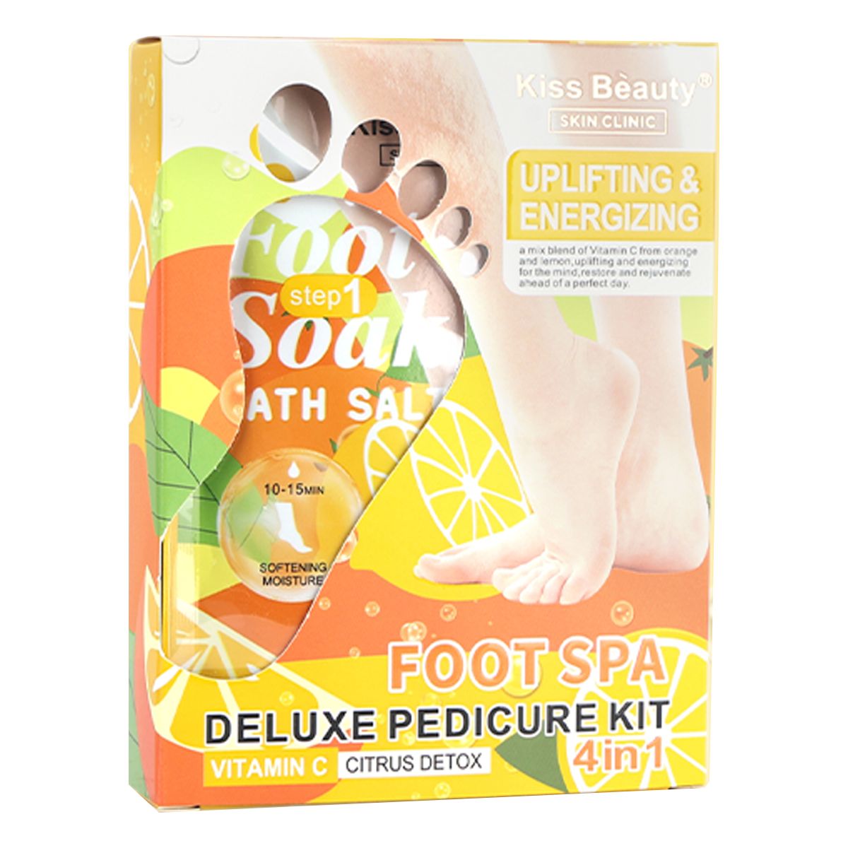 Kit De Pedicura Deluxe Para Pies Vitamina C. Kit de 4 Mascarillas.