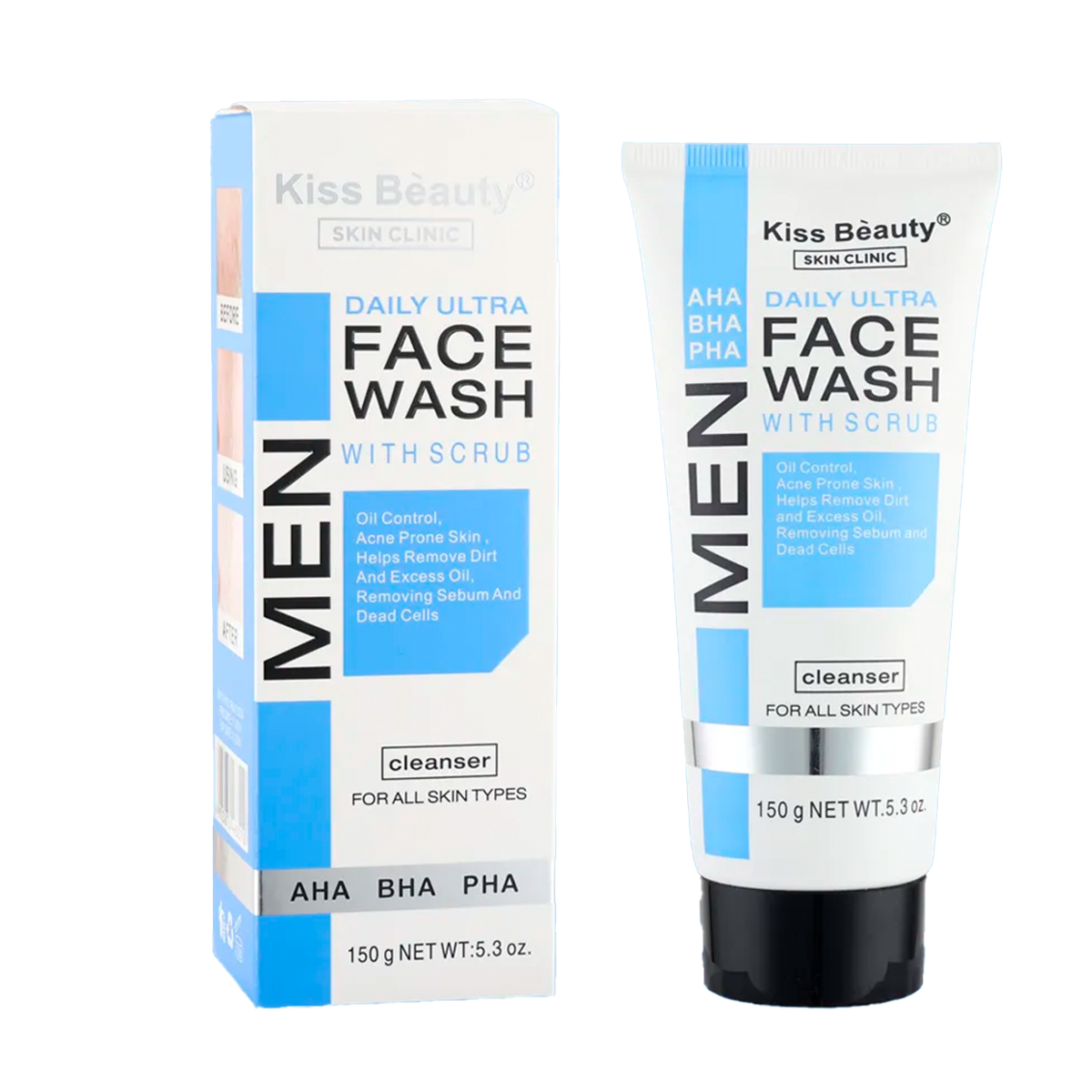 Limpiador Facial Diario con Exfoliación Hombres