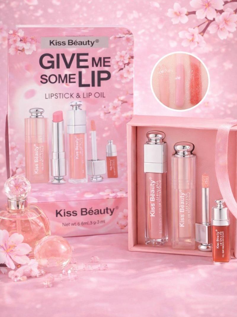 Pack 3 Productos , Lip Gloss & Barra Labial & Lip Oil