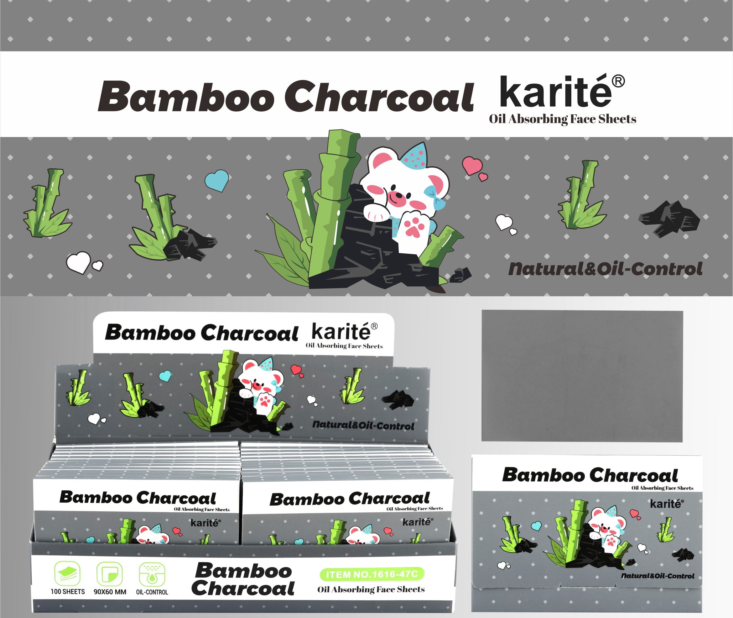 Papel Absorbente de Grasa , Bambú , Control de Grasa, Rápida Absorción, 100 Unidades