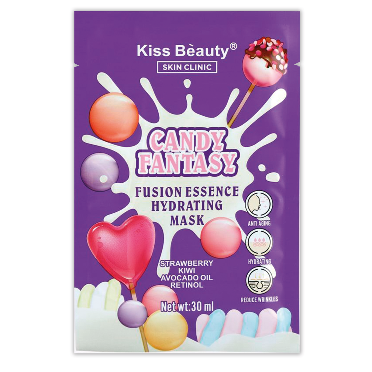 Mascarilla Facial Fantasy, Elasticidad, Hidratación, Reparadora. 30 ml