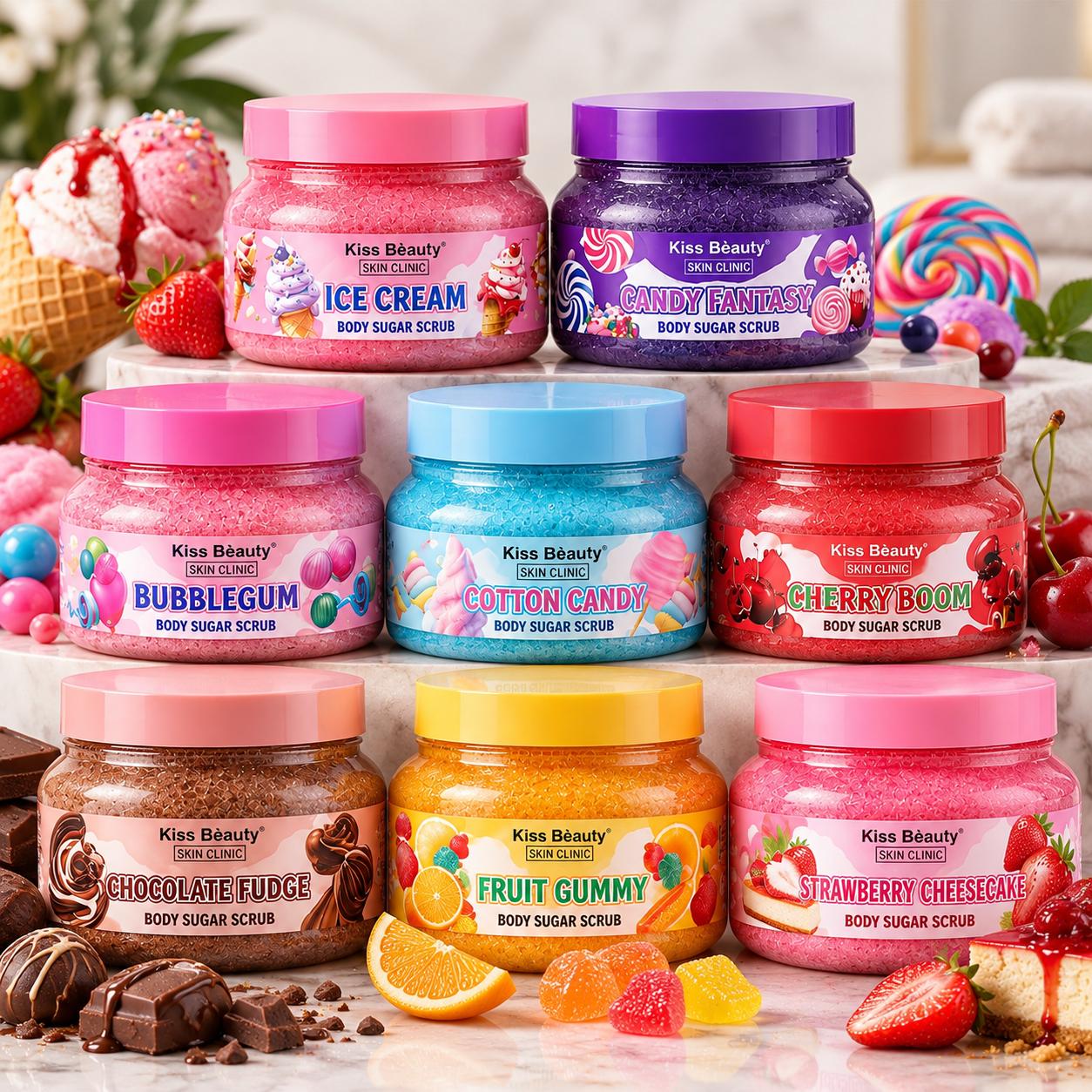 Exfoliante Corporal de Azúcar 250 ml | Body Sugar Scrub para Cuerpo | Exfoliante Corporal Hidratante y Suavizante | Elim