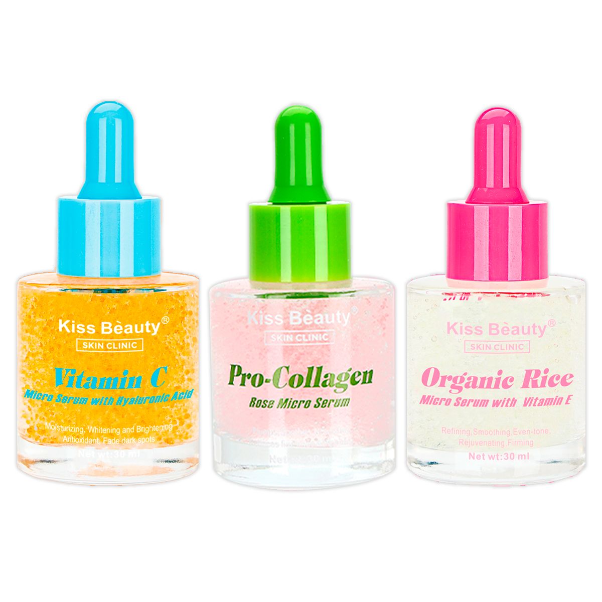 Micro Sérum con Pro-Colágeno/ Vitamina C/ Arroz Orgánico con Vitamina E, 30 ml