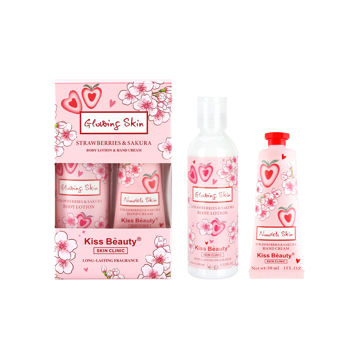 Loción Corporal & Crema de Manos (Fresa y Sakura)