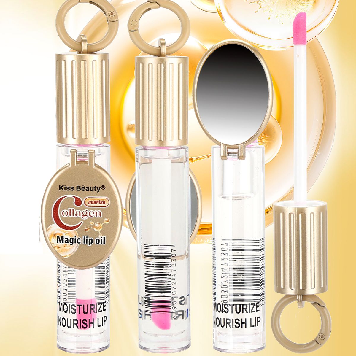 Aceite Labial, Lip Oil Hidratante Nutritivo con Vitamina E, Colágeno o Ácido Hialurónico.