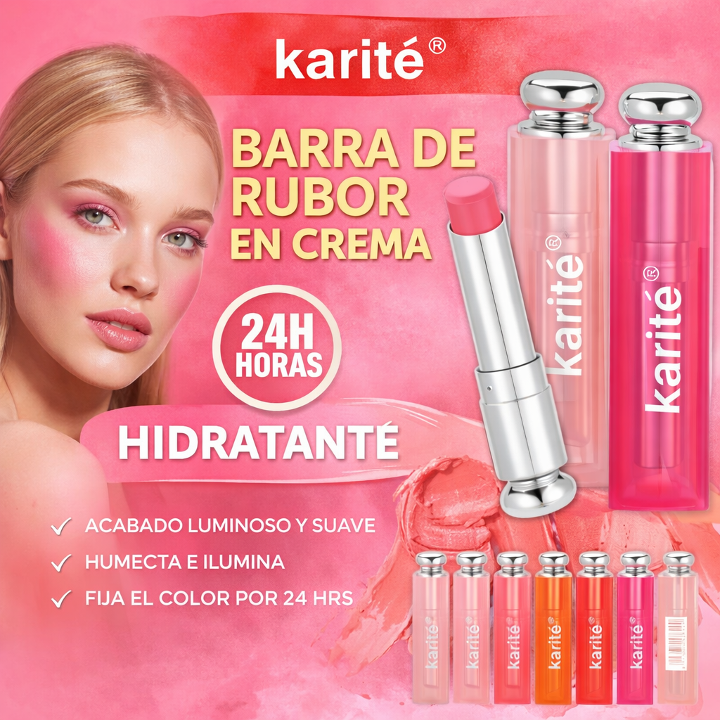 Colorete en Barra Hidratante – Cream Blush Stick de Larga Duración, Textura Cremosa y Acabado Natural (3 g)