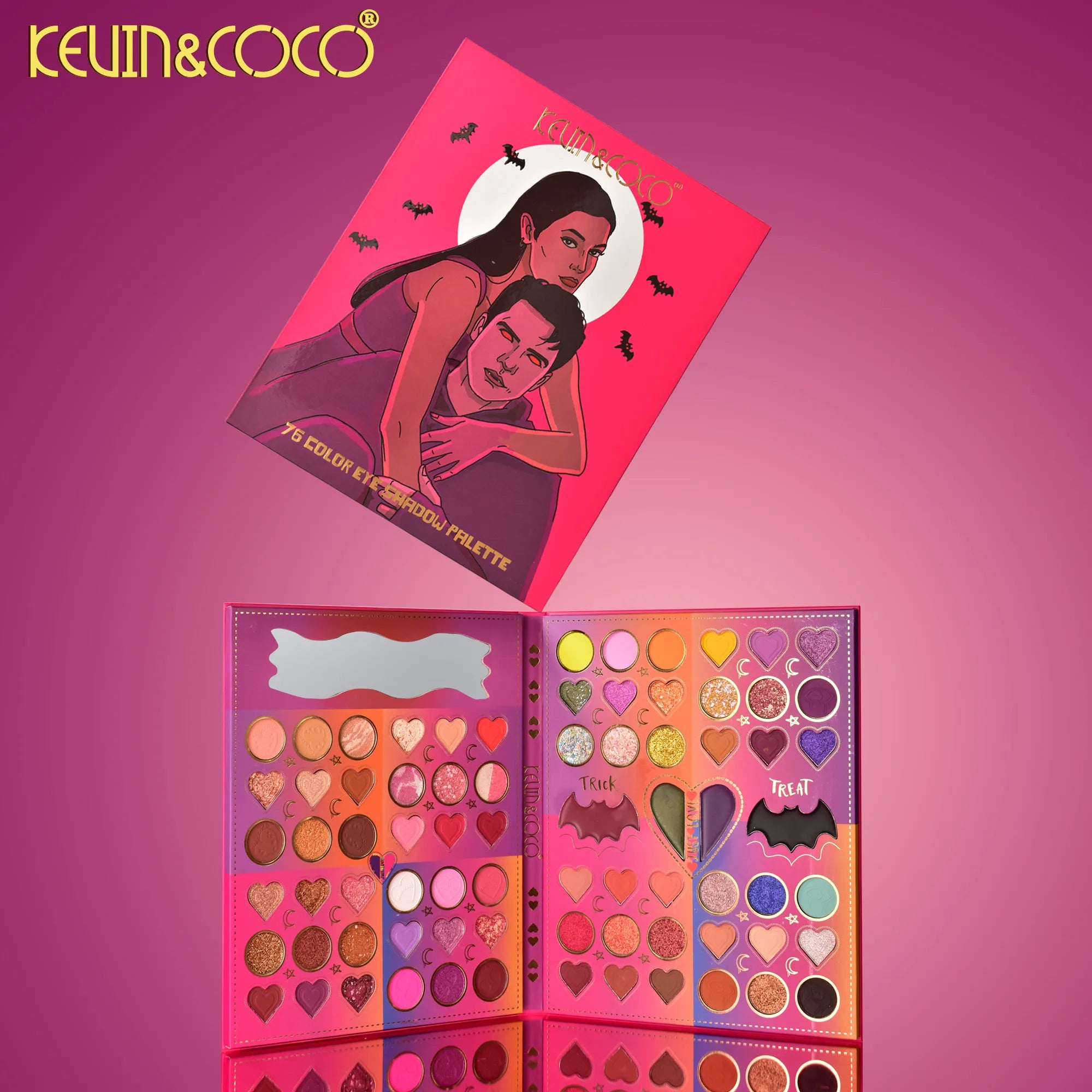 Paleta de Sombras de Cjos de 76 Colores en Forma de Pareja de Vampiros