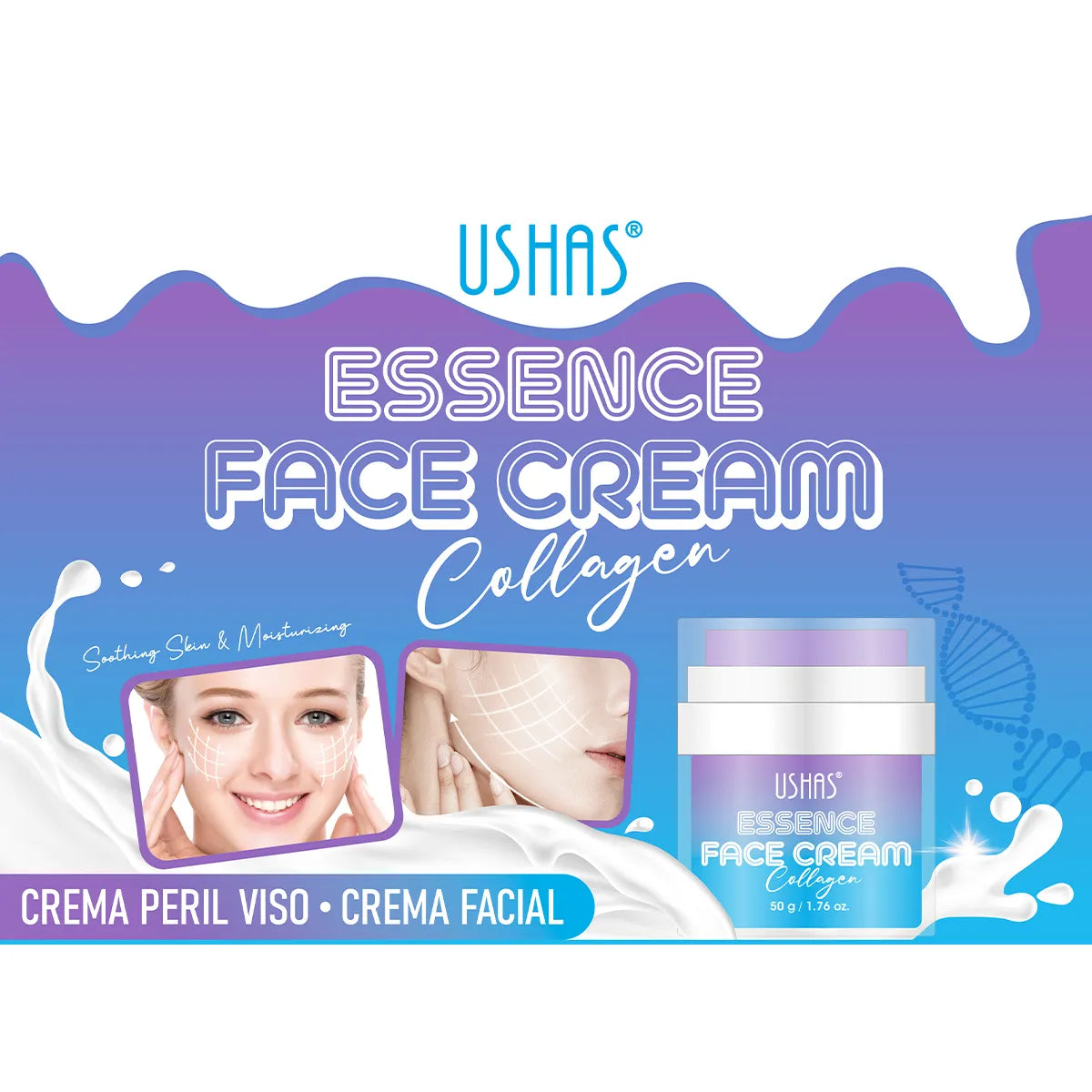 Crema Facial Hidrante Radiante Antioxidante con Colágeno