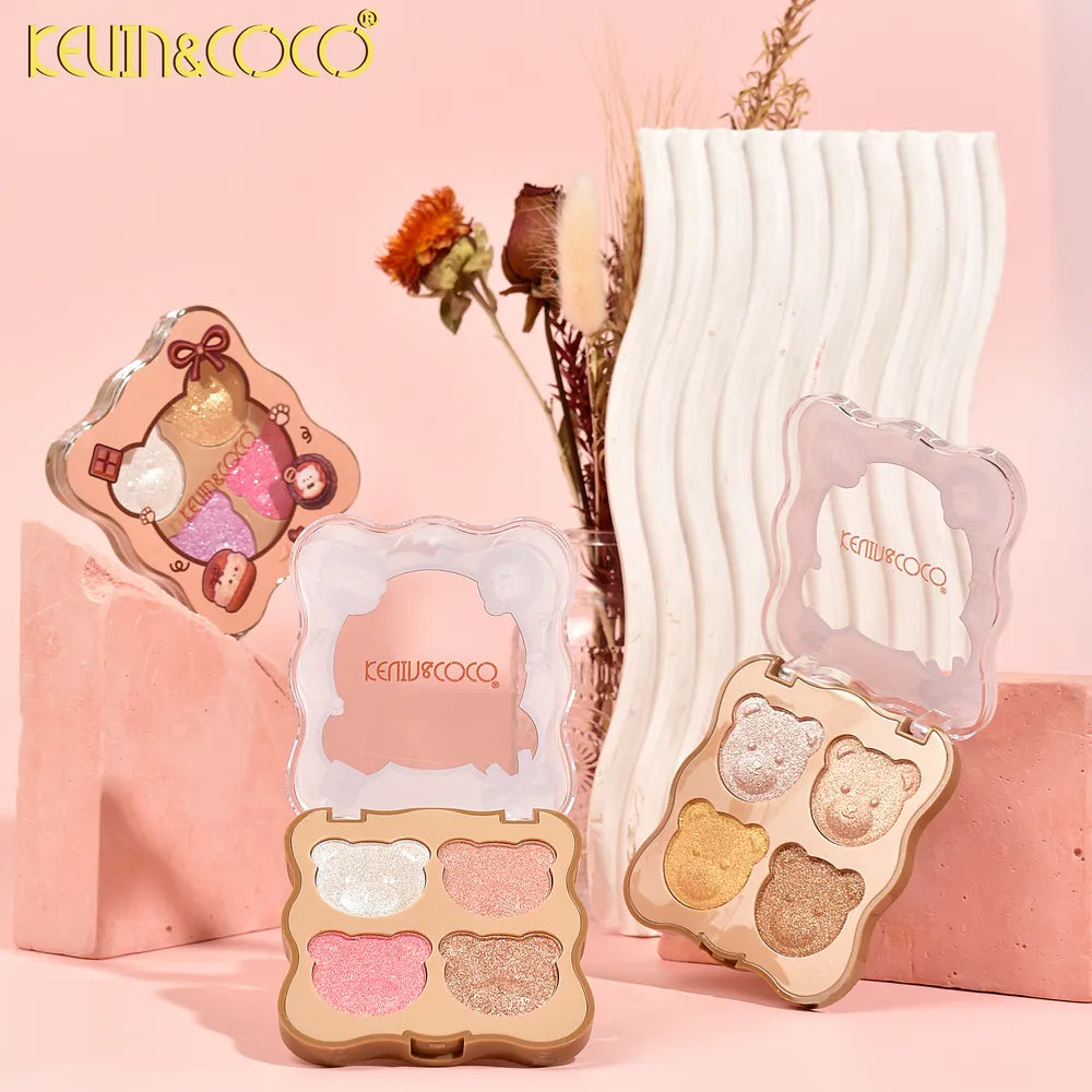 Paleta de Iluminadores Fuzzy Bear Fun de 4 Colores