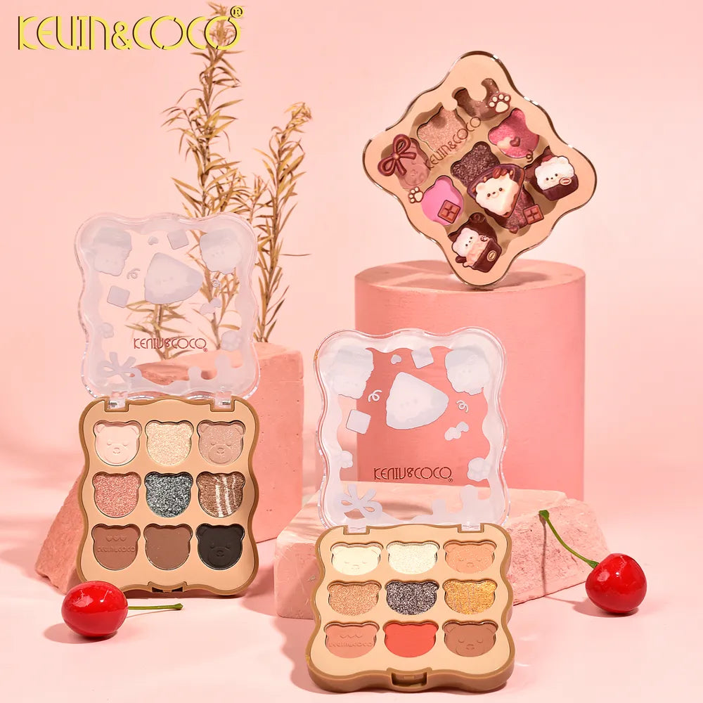 Paleta de Sombras de Ojos Fuzzy Bear Fun de 9 Colores