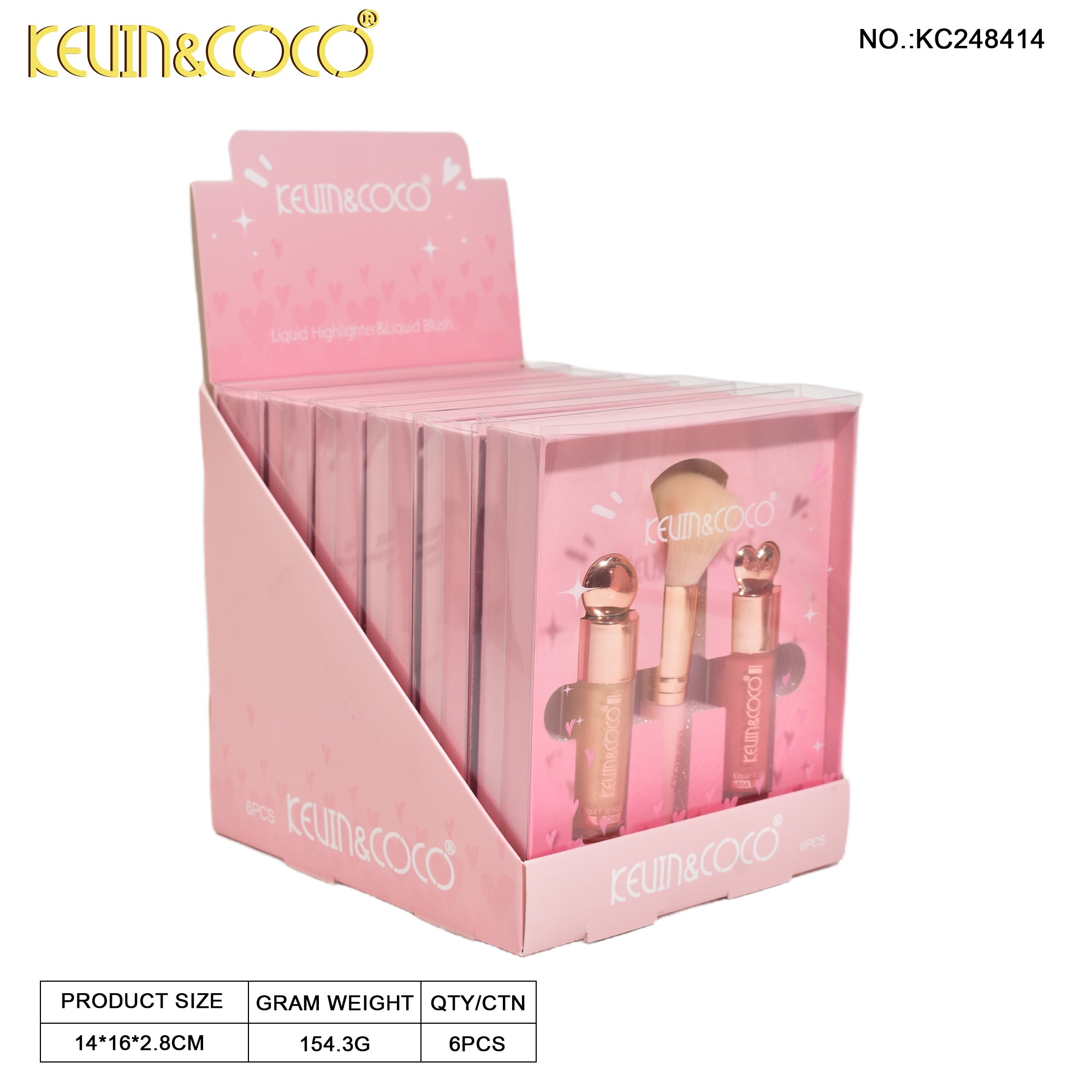 Iluminador y Colorete Líquido con Brocha