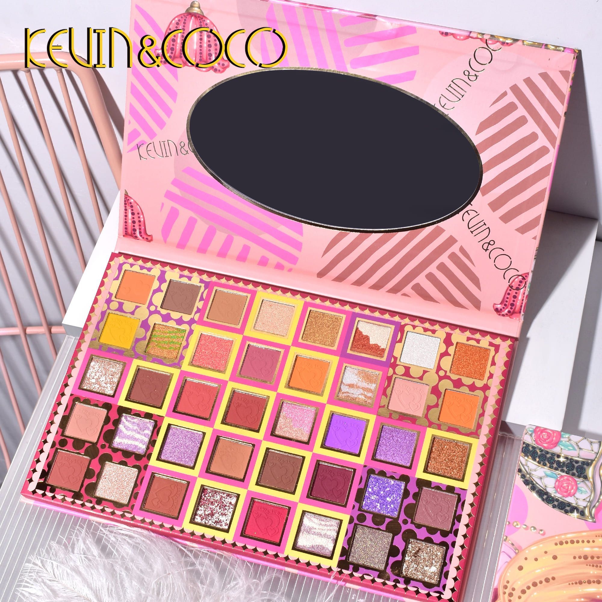 KEVIN&COCO 40colour wave points eyeshadow palette Hongxuan Cosmetics (3)