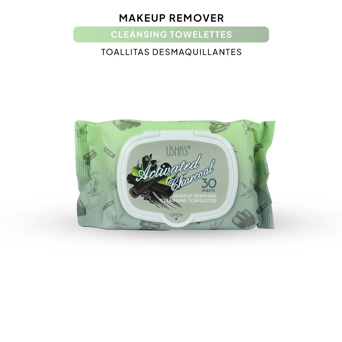 Toallitas Desmaquillantes 30 Unidades/Caja de Carbón Activo