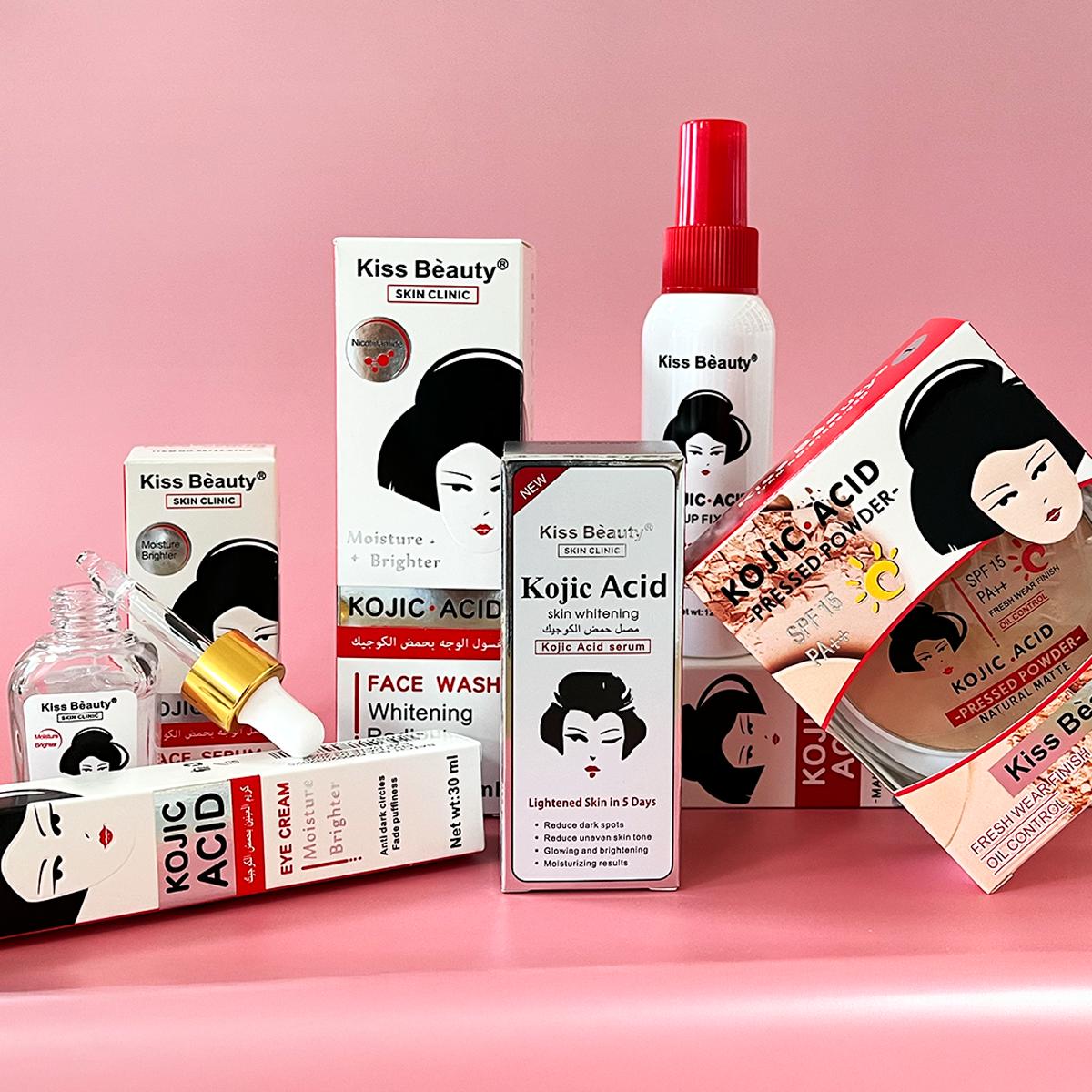 Skin Care Línea Coreana con Ácido Kójico (KOJIC ACID) , Función Despigmentante para las Manchas y Antioxidante. Piel Ilu