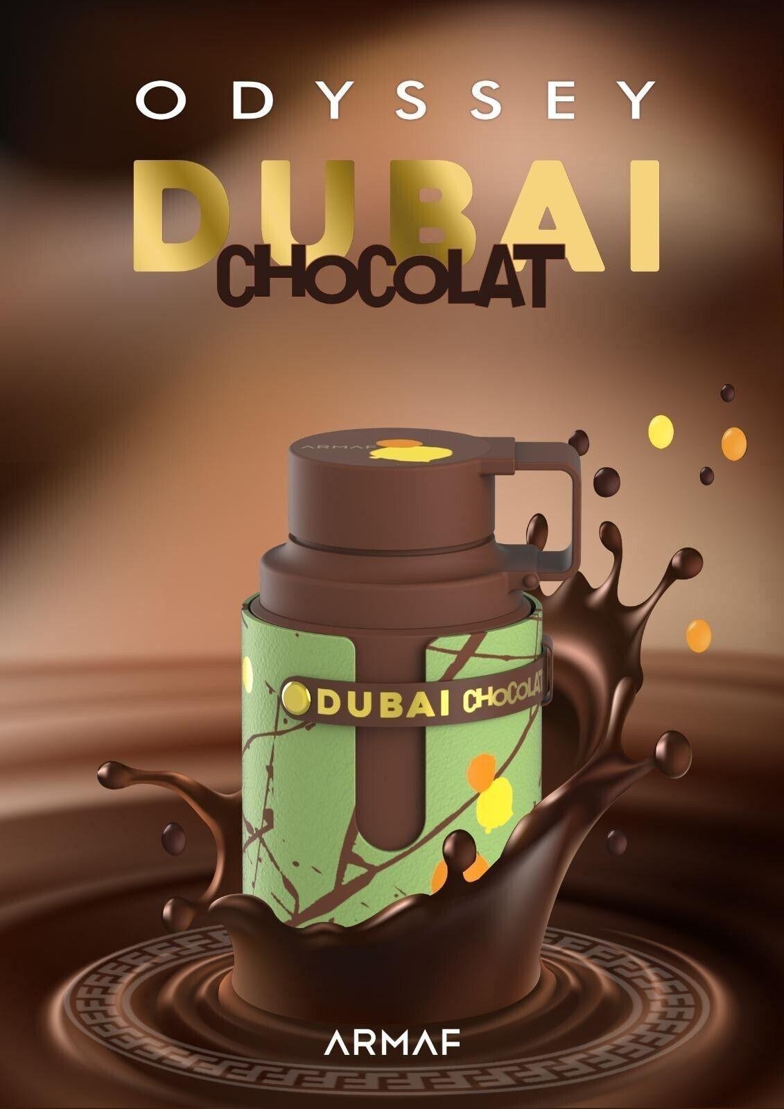 Odyssey Dubai Chocolat, Perfume Árabe Unisex Goloso e Irresistible de Larga Duración. Para Hombre y Mujer.