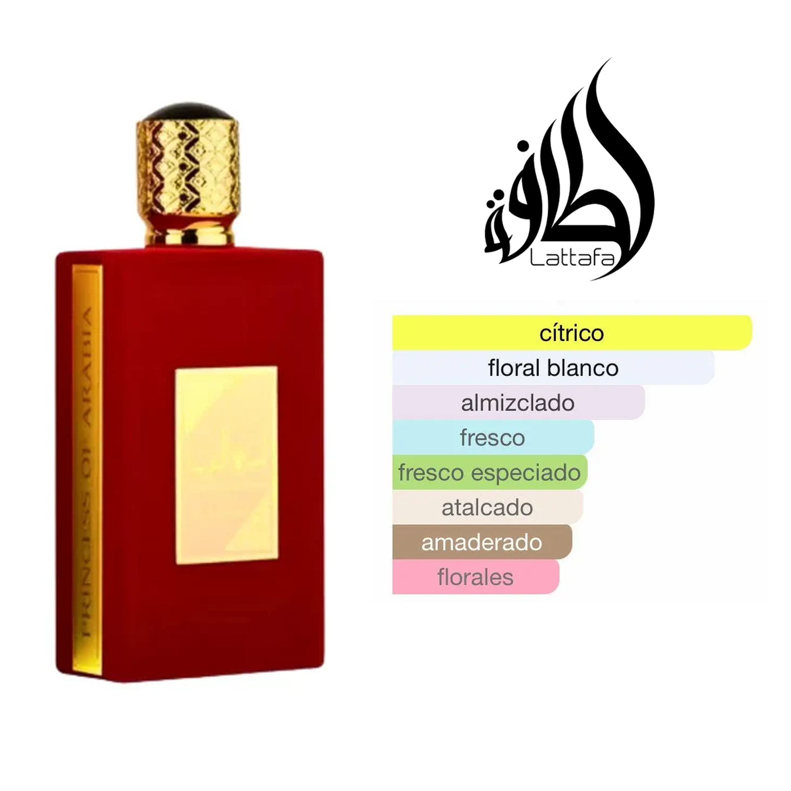 Ameerat al Arab Eau de Parfum Asdaaf Princesa de Lattafa, Perfume Árabe Mujer de Larga Duración. Eau de Parfum .