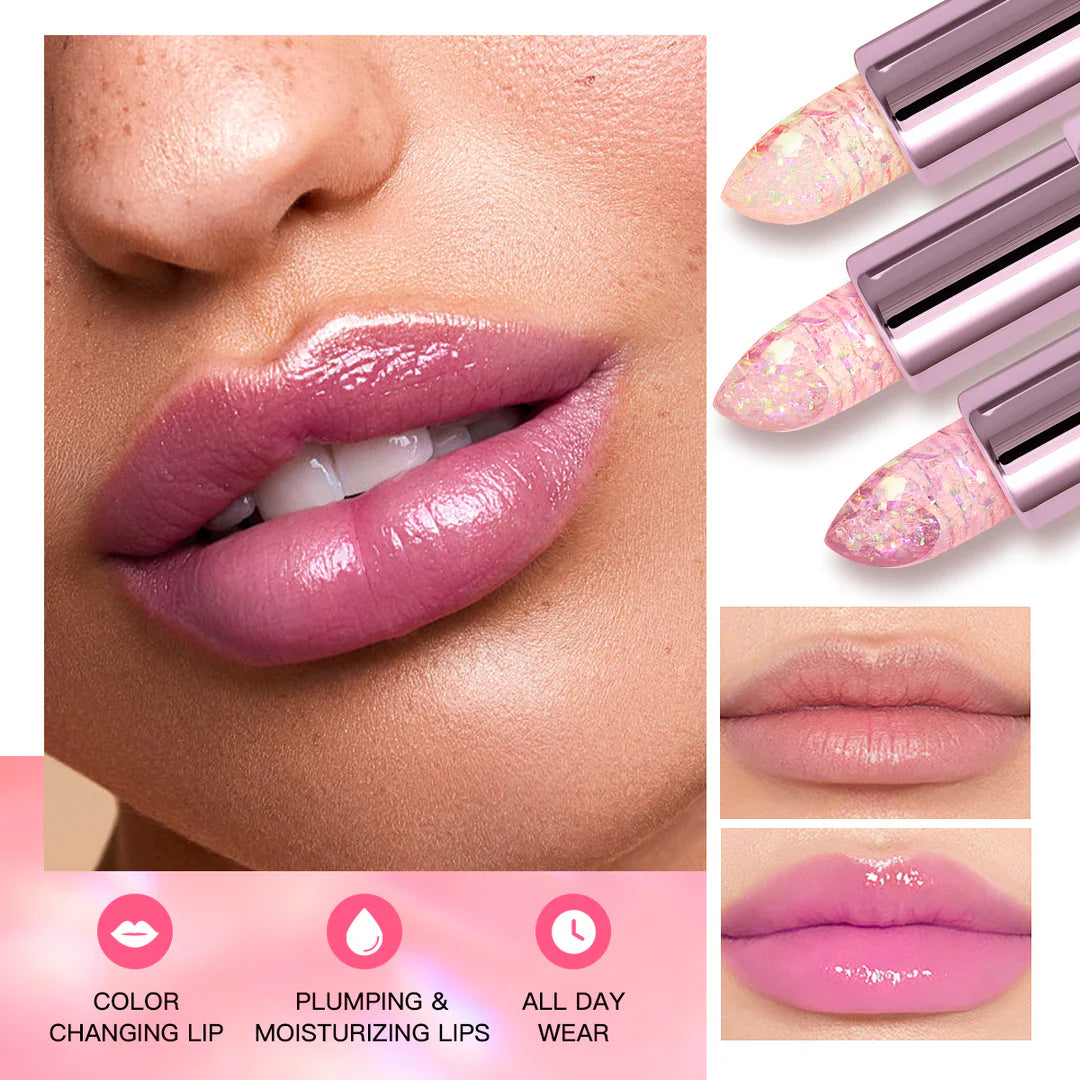 Lip Balm Cristal Mágico, Bálsamo Labial Mágico que Cambia de Color y que Activa con PH.