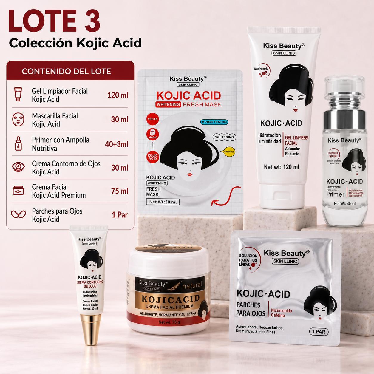 Set de Cuidado Facial con Ácido Kójico, Kojic Acid Skincare, Lote de 6 Productos - Lote 3