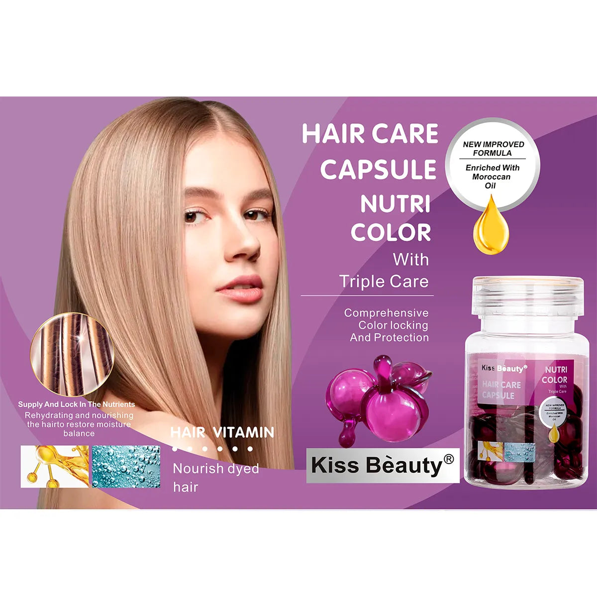 Cápsula de Cuidado Capilar COLOR NUTRICIONAL CON TRIPLE CUIDADO