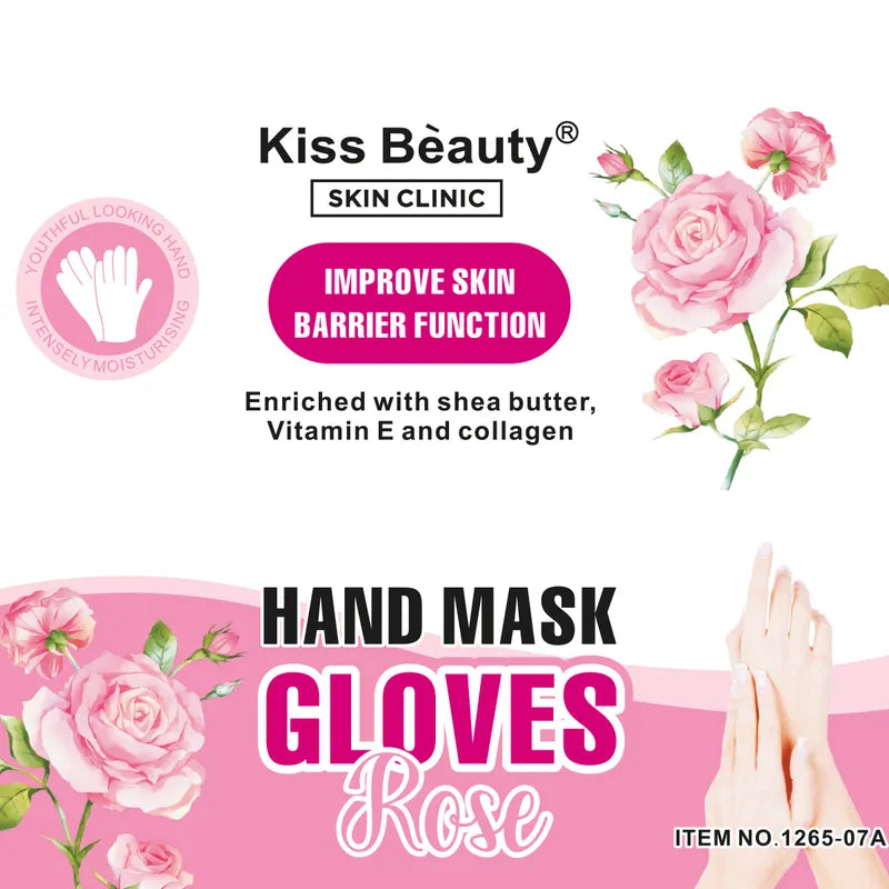 Mascarillas Enriquecidas para Manos con Rosa