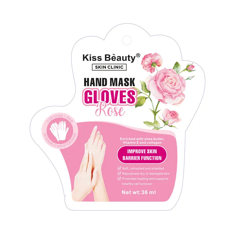 Mascarillas Enriquecidas para Manos con Rosa