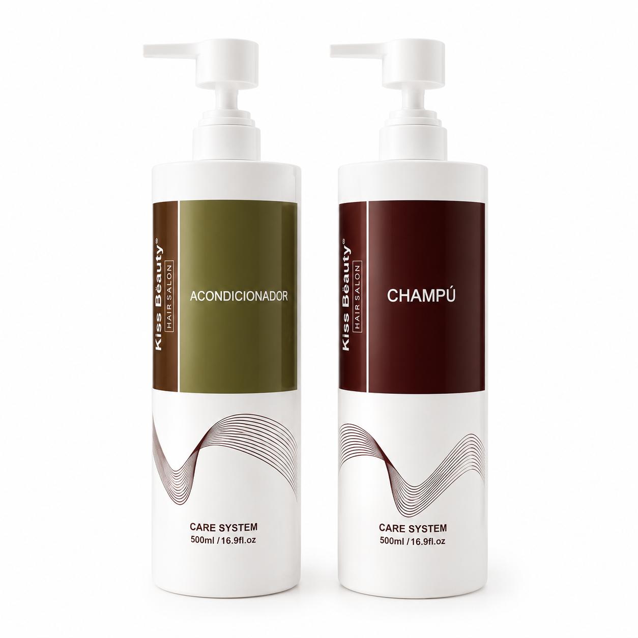 Serie Colágeno  Formato XL, Cuidado Capilar Reparador Completo con Esencia de Ma - Champú + Acondicionador