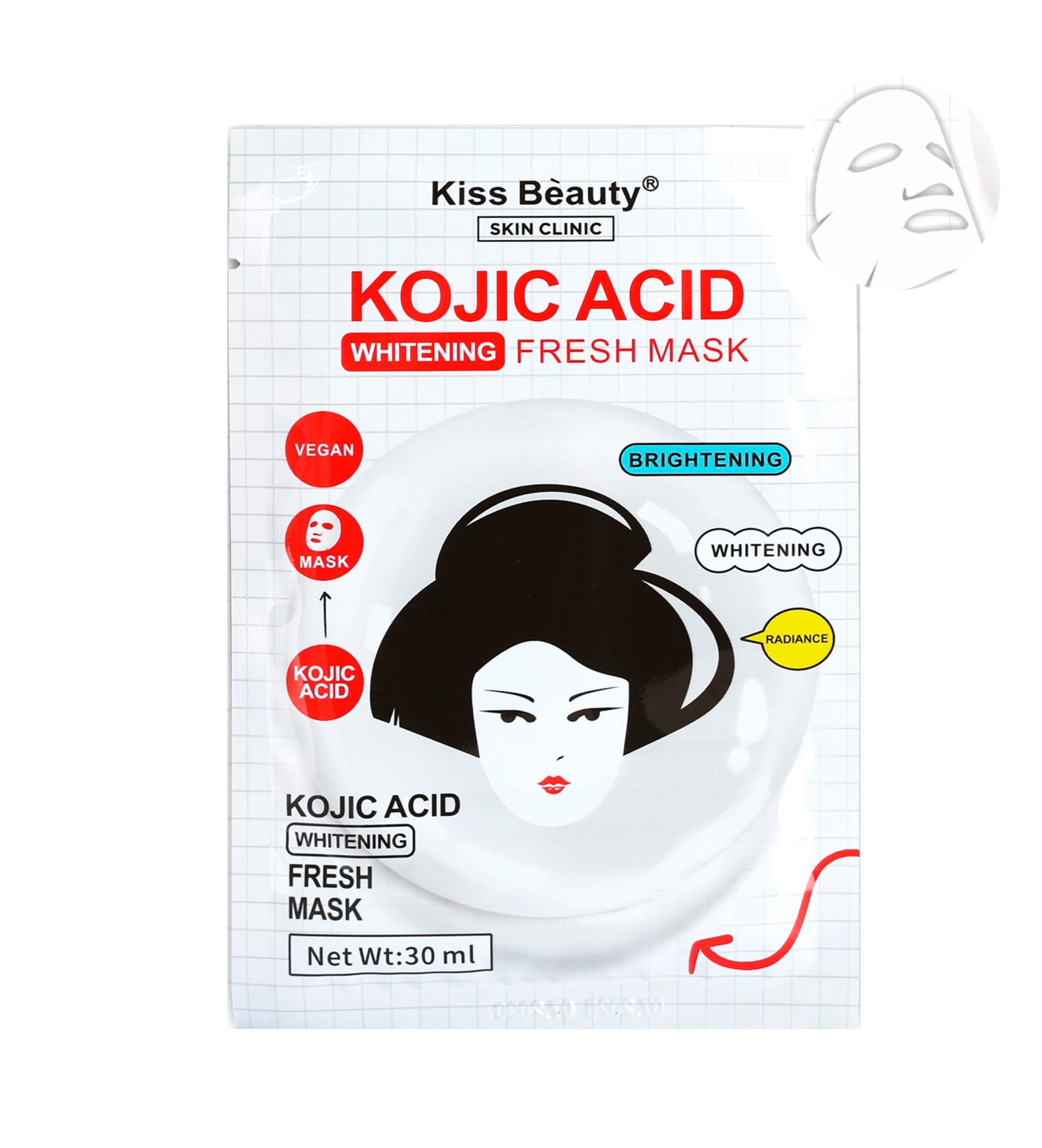 Mascarilla Blanqueadora Fresca con Ácido Kójico
