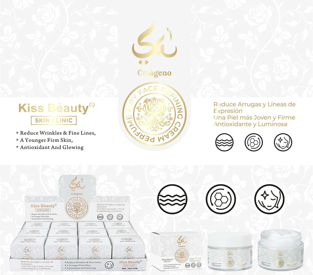 Esencia Árabe Crema Refinadora Facial con Colágeno, Fragancia Árabe. Ambientado en Perfume Yaa Moy.
