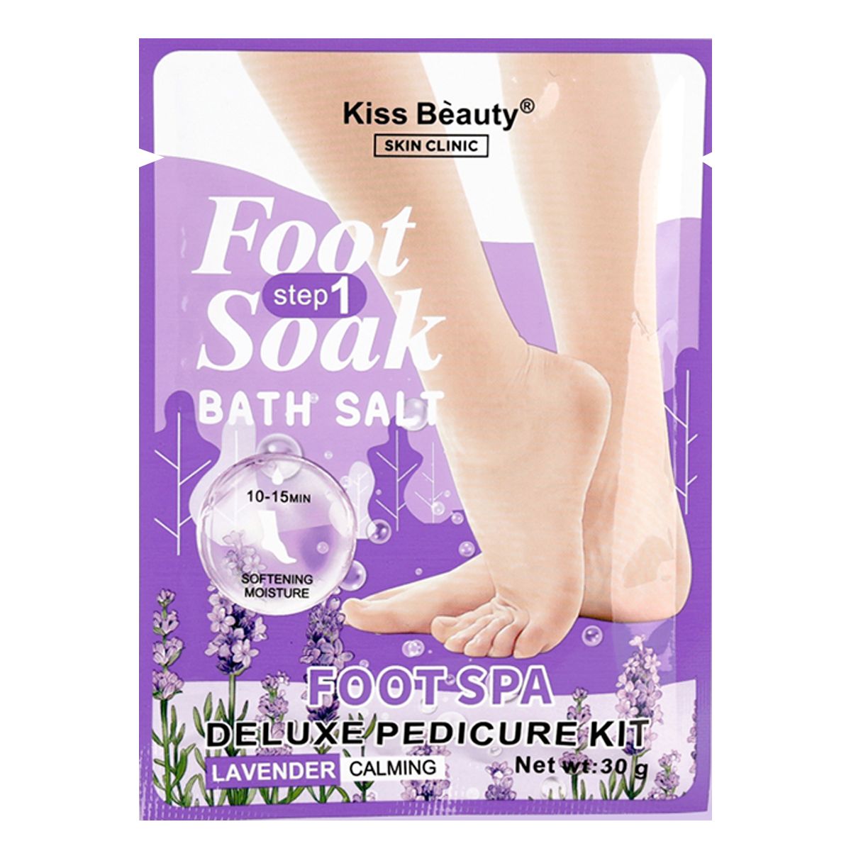 Kit De Pedicura Deluxe Para Pies Lavanda. Kit de 4 Mascarillas.
