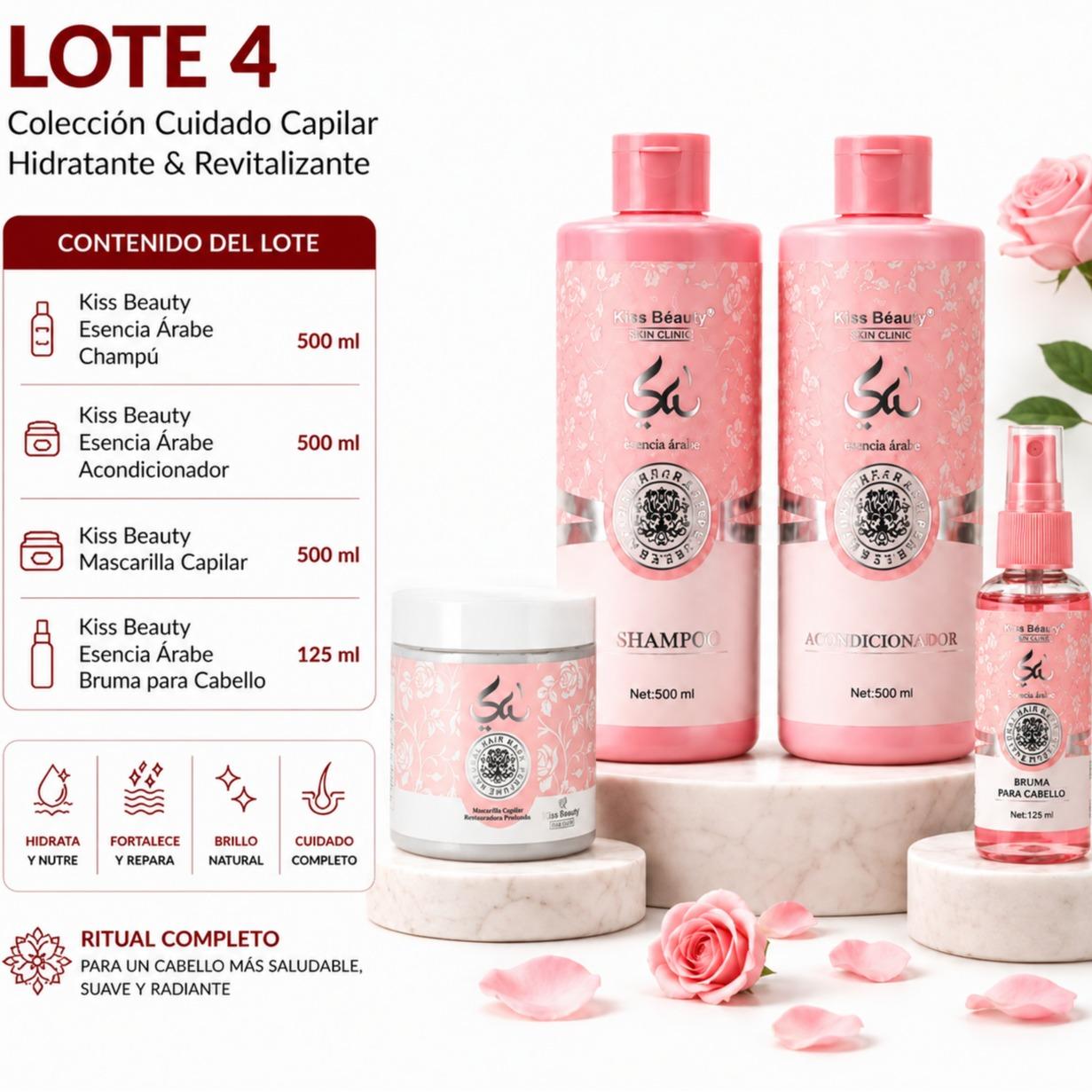 Lote 5 Productos Faciales, Ambientado en Esencia Árabe, Limpiador Facial con Apl - Lote 4