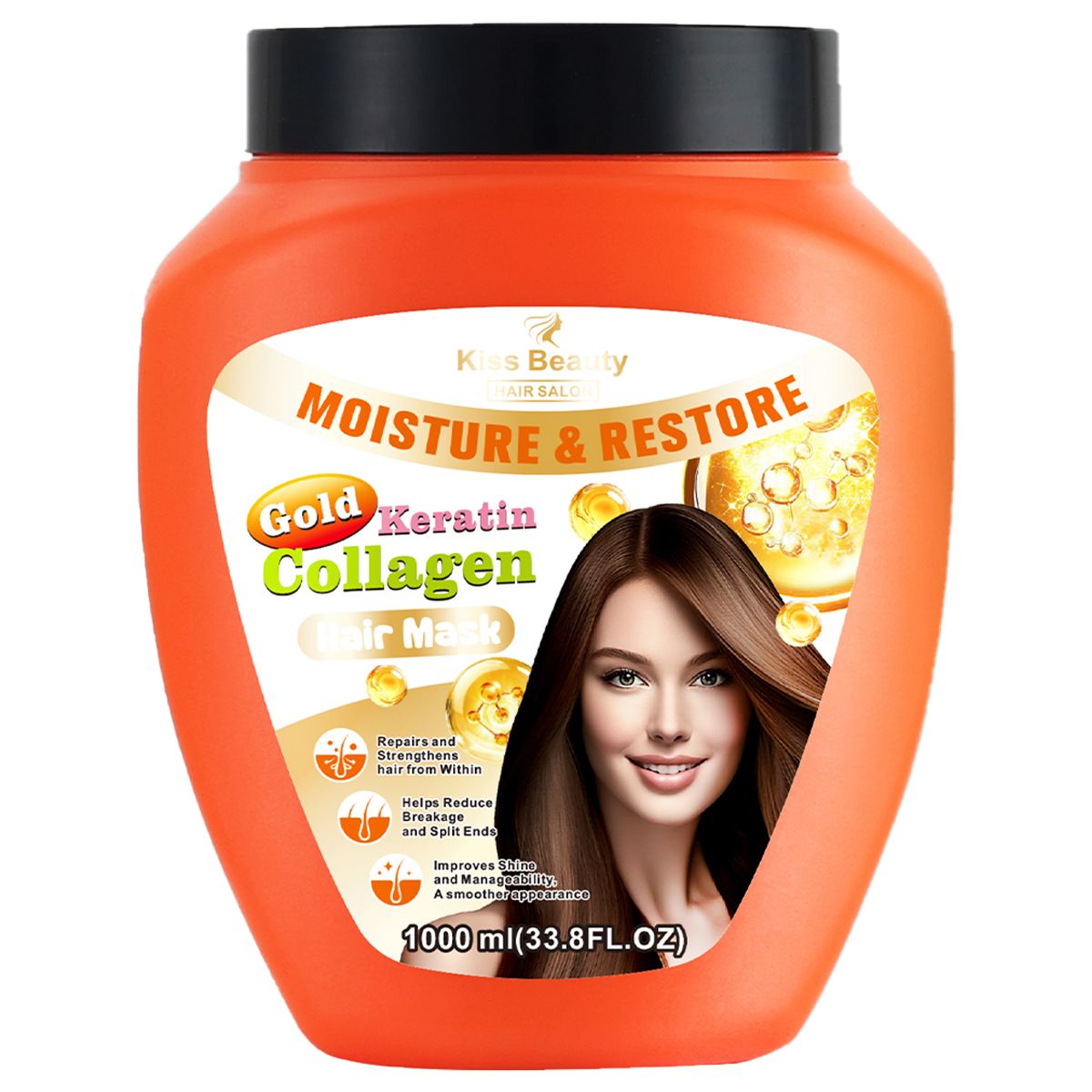 Mascarilla Capilar Colágeno & Keratina Gold, Hidrata y Restaura.