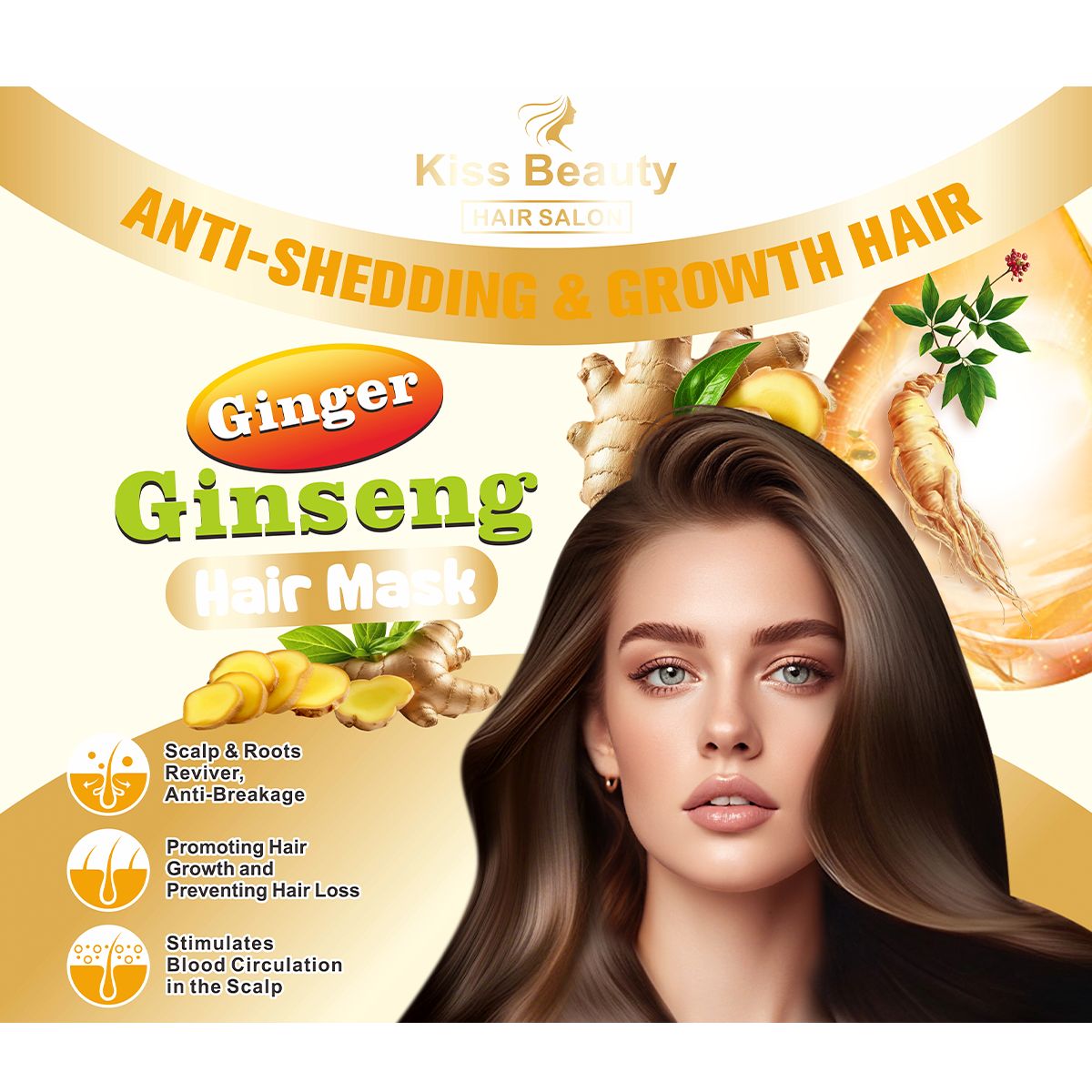 Mascarilla Capilar de Ginseng. Anticaída y favorece el crecimiento del cabello.