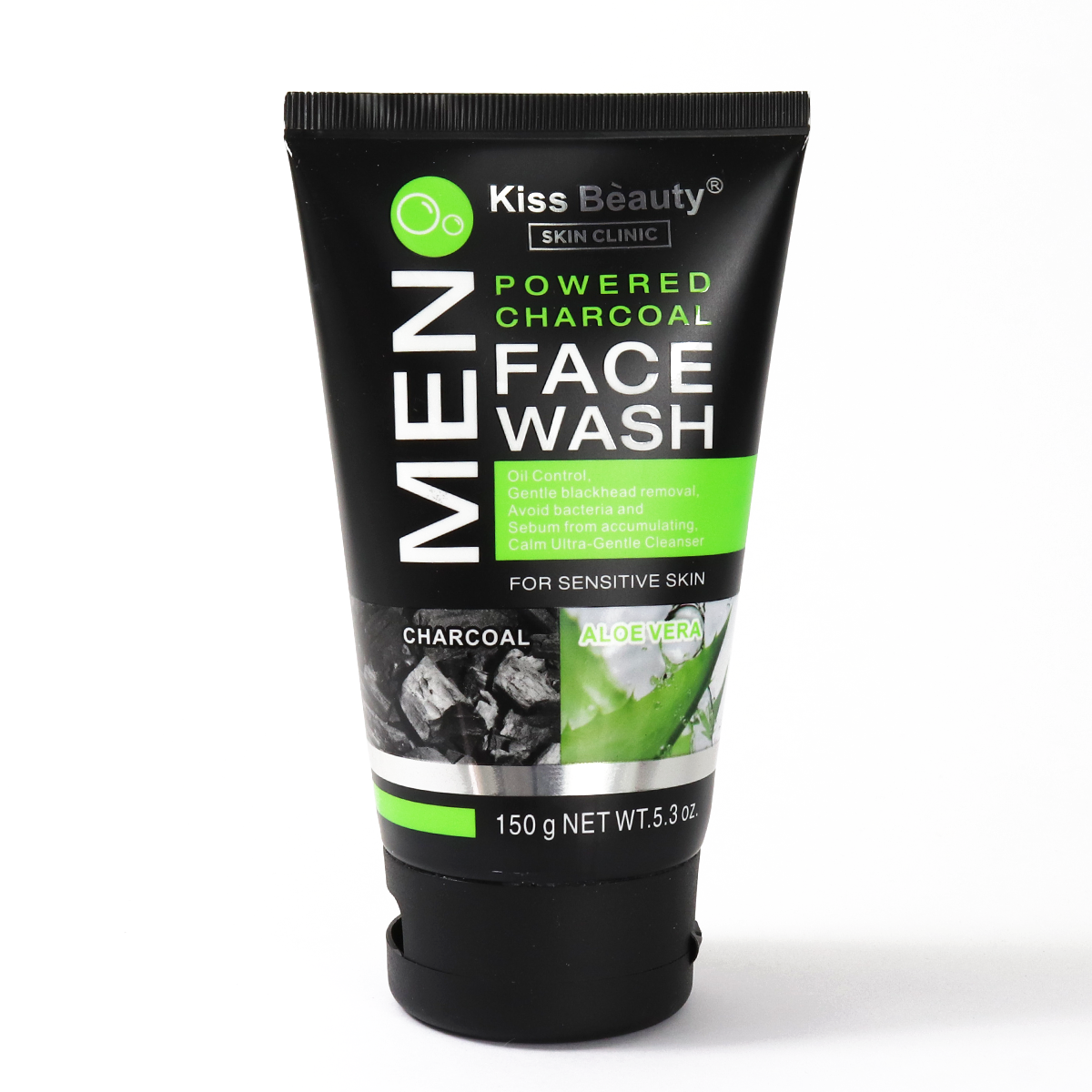 Limpiador Facial 2 In 1 Con Carbón Activo y Aloe Vera Para Hombres