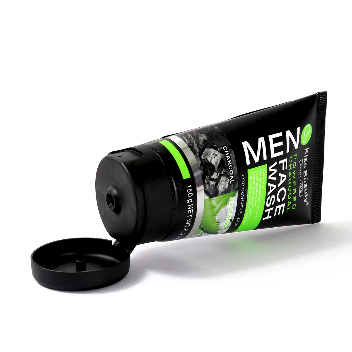 Limpiador Facial 2 In 1 Con Carbón Activo y Aloe Vera Para Hombres