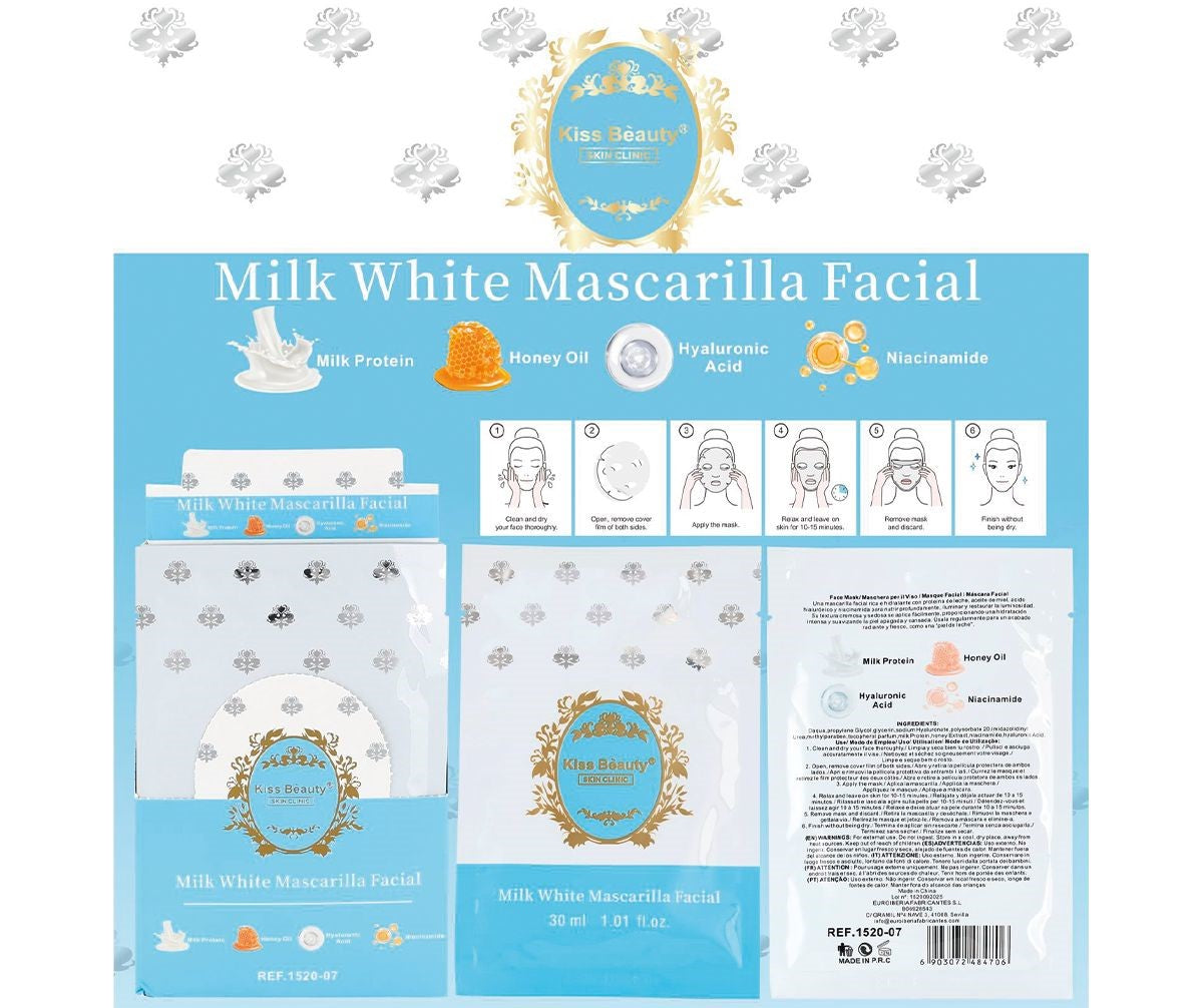 Mascarilla Facial. Serie Milk White