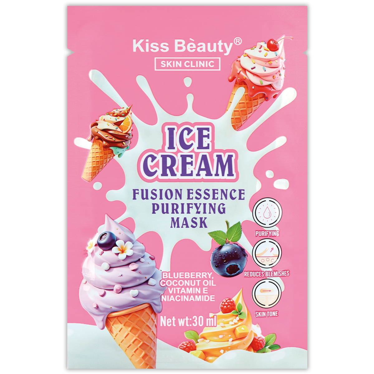 Mascarilla Facial Fantasy, Elasticidad, Hidratación, Reparadora.  30 ml