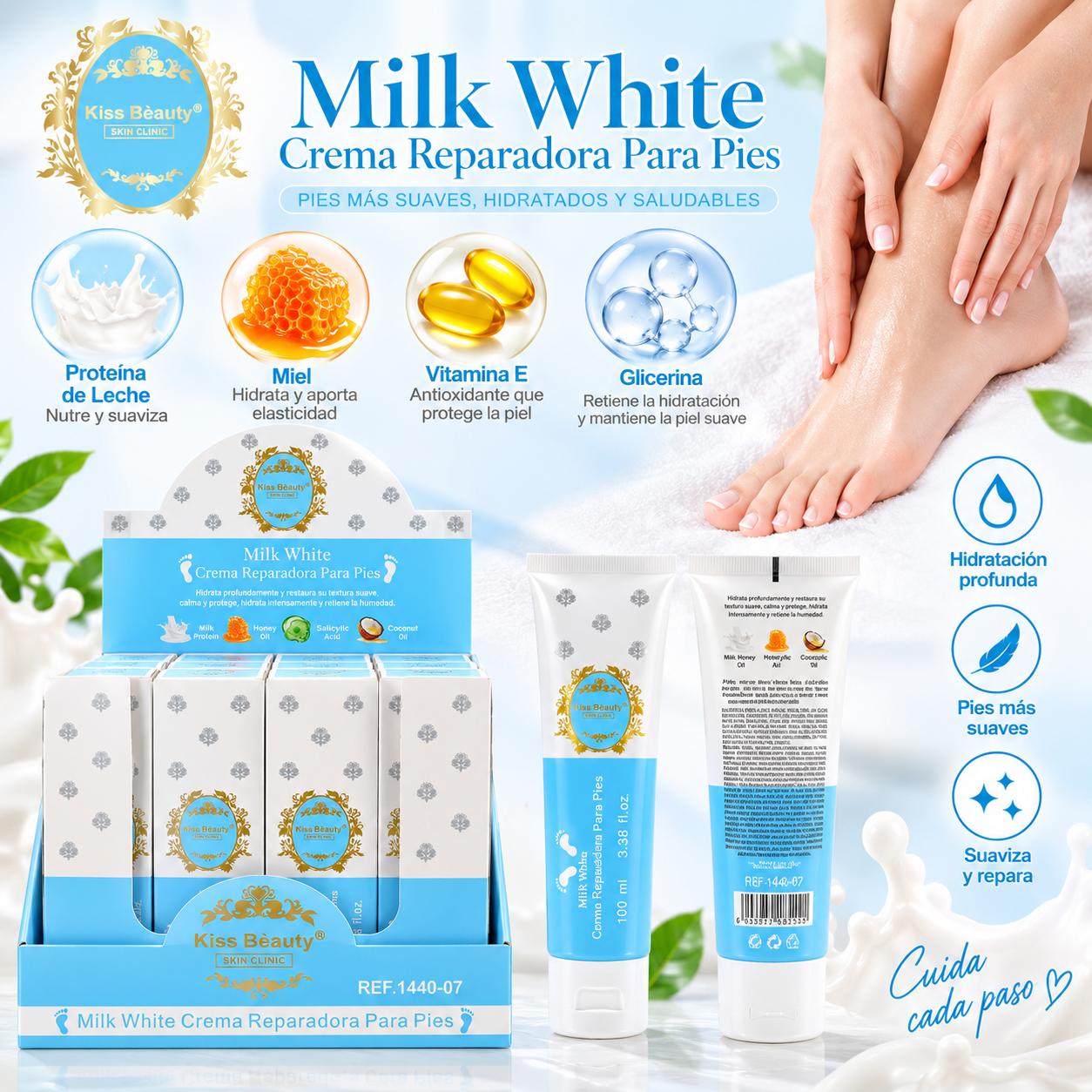 COLECCIÓN  MILK WHITE, Gama Completa de Skincare, Mascarilla Facial, Limpiador Facial, Gel de Ducha, Loción Corporal , S