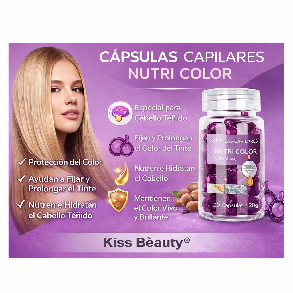 Cápsulas Capilares para Cabello Dañado con Aceite Marroquí Argán Jojoba y Vitaminas A C E Tratamiento Reparador 20 Cápsu