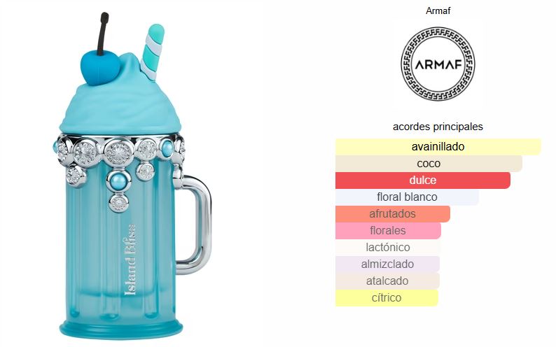 Island Bliss Armaf para Mujeres, Eau de Parfum 100 ml, Perfume Árabe Larga Duración.