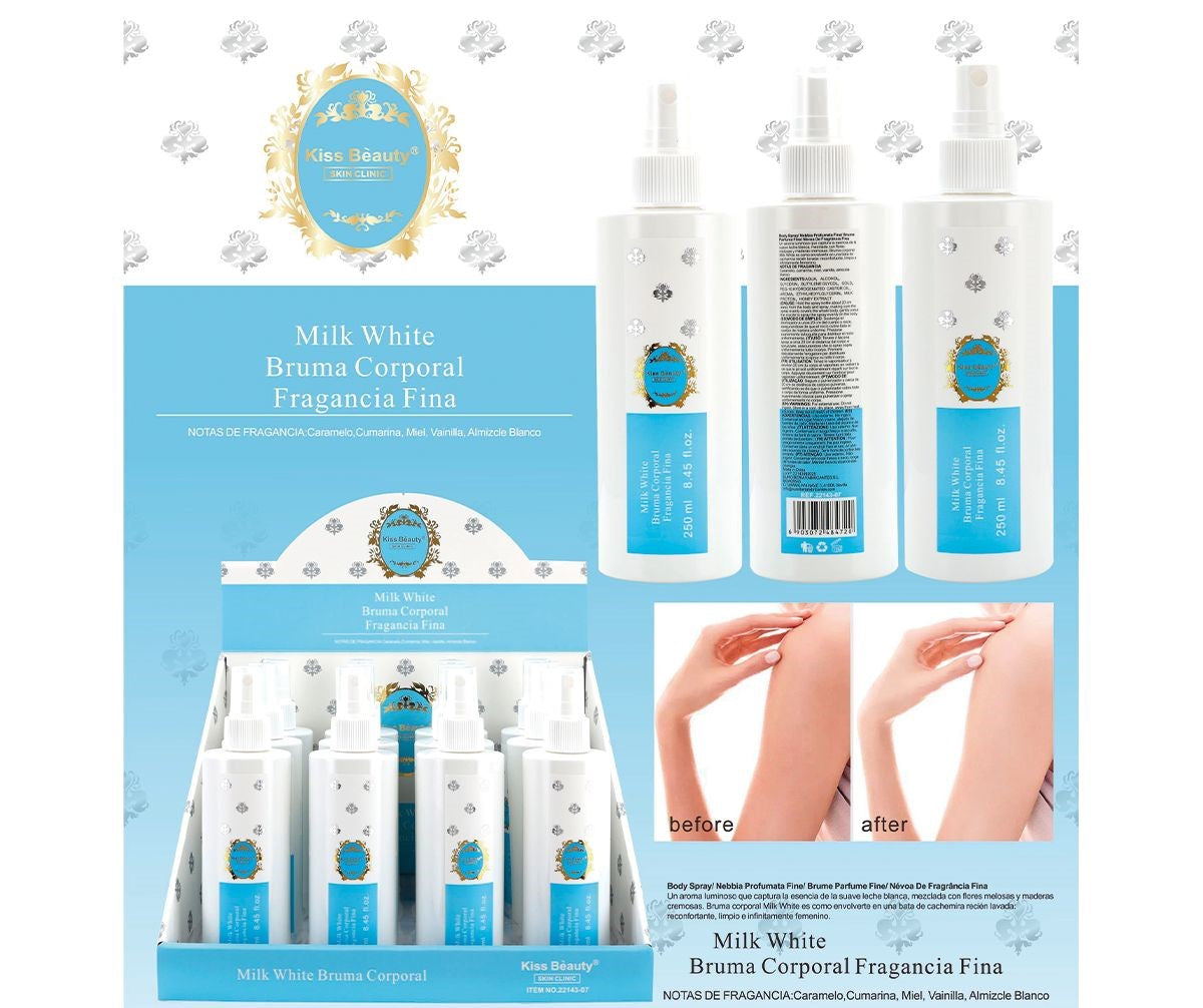 Bruma Corporal Fragancia Fina. Serie Milk White.