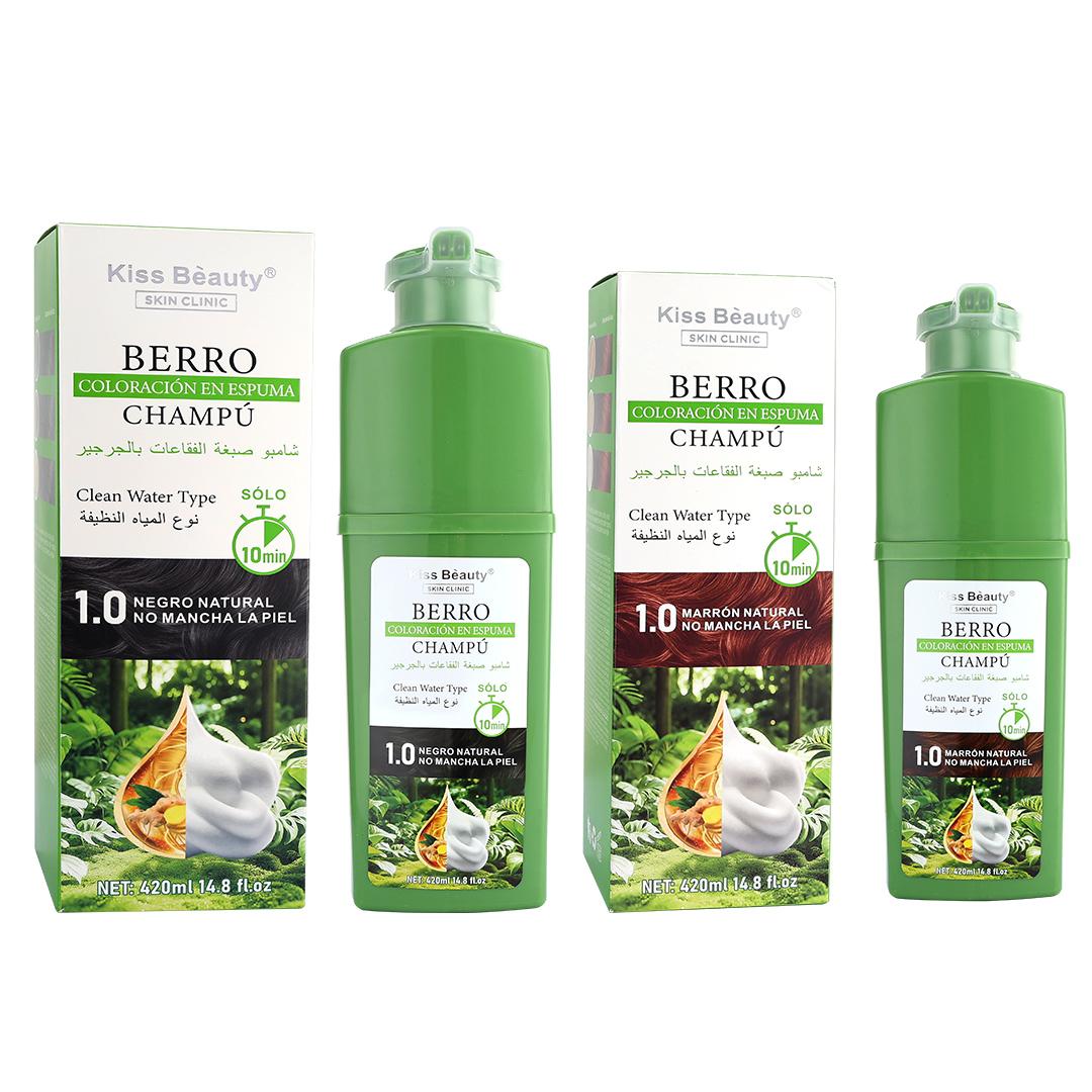 Champú Tinte con Agua Clean, No Mancha, para Aplicación Uniforme y Tono Final Personalizado, Efecto 3 en 1 Sencillo y Ef
