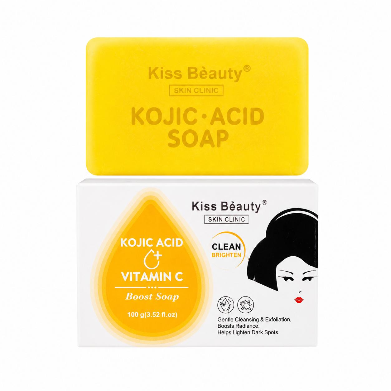 Jabón Kojic Acid Facial y Corporal con Ácido Kójico, Antimancha, Iluminador, Lim - Vitamina C