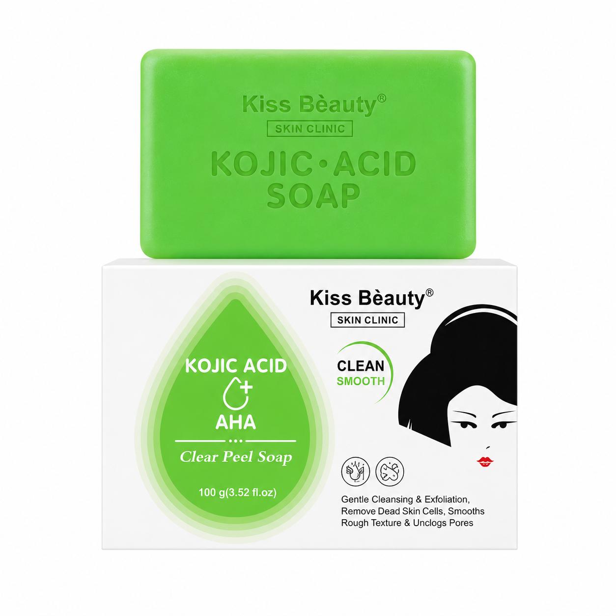 Jabón Kojic Acid Facial y Corporal con Ácido Kójico, Antimancha, Iluminador, Lim - Alfa Hidroxiácidos