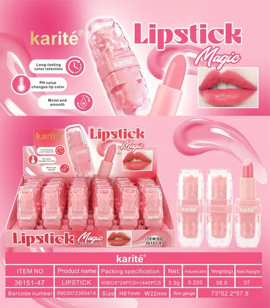 Barra Labial Mágico, Cambia de Color según PH, Hidratante a Larga Duración.