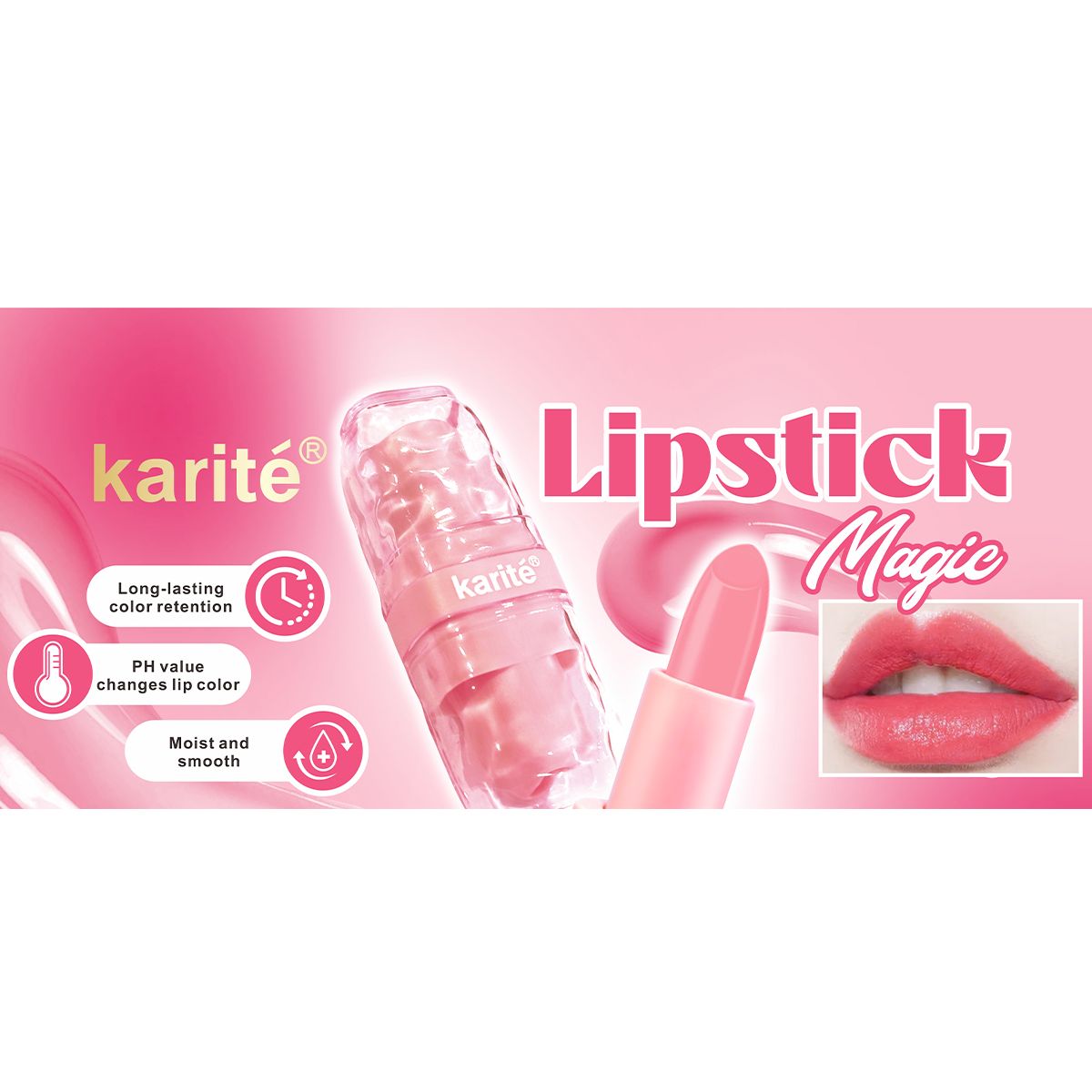 Barra Labial Mágico, Cambia de Color según PH, Hidratante a Larga Duración.