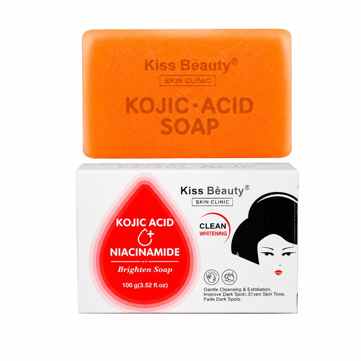 Jabón Kojic Acid Facial y Corporal con Ácido Kójico, Antimancha, Iluminador, Lim - Niacinamida