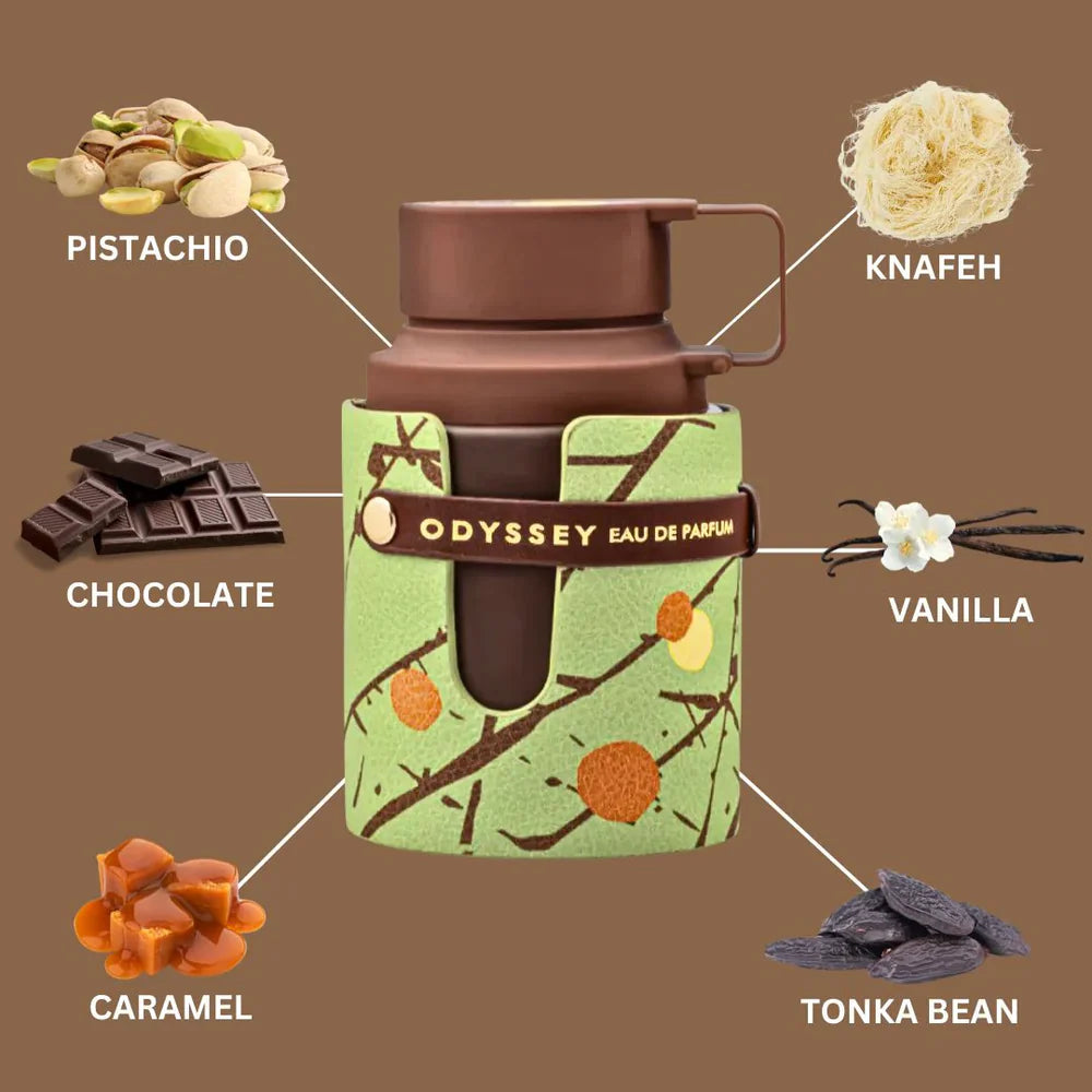 Odyssey Dubai Chocolat, Perfume Árabe Unisex Goloso e Irresistible de Larga Duración. Para Hombre y Mujer.