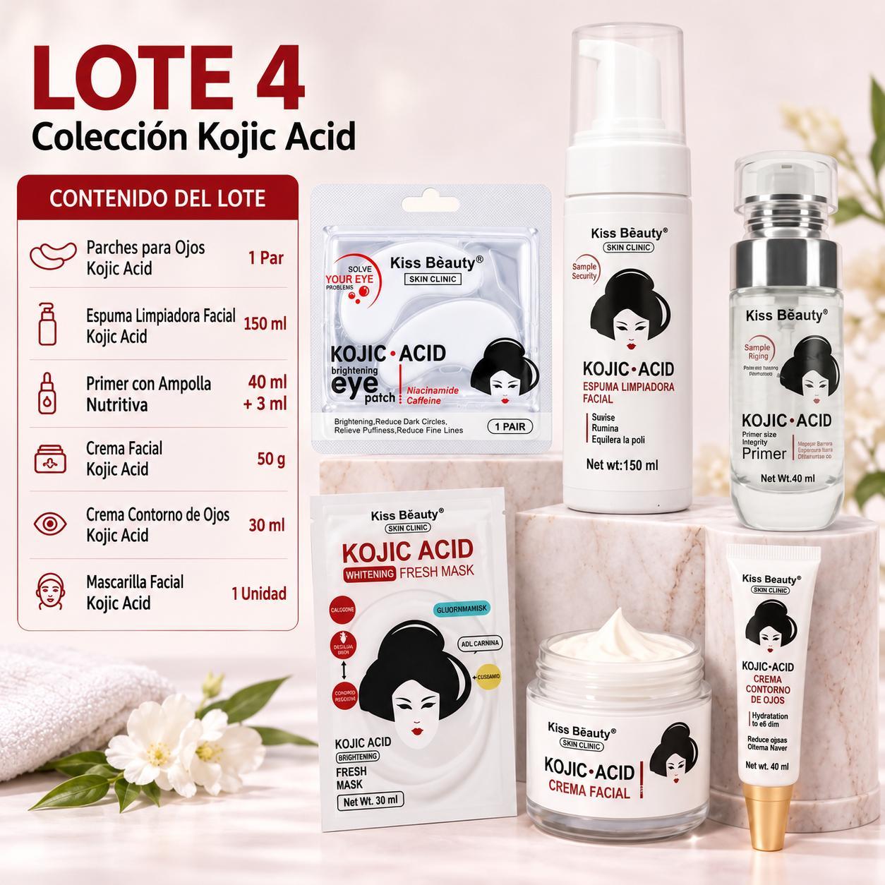 Set de Cuidado Facial con Ácido Kójico, Kojic Acid Skincare, Lote de 6 Productos - Lote 4