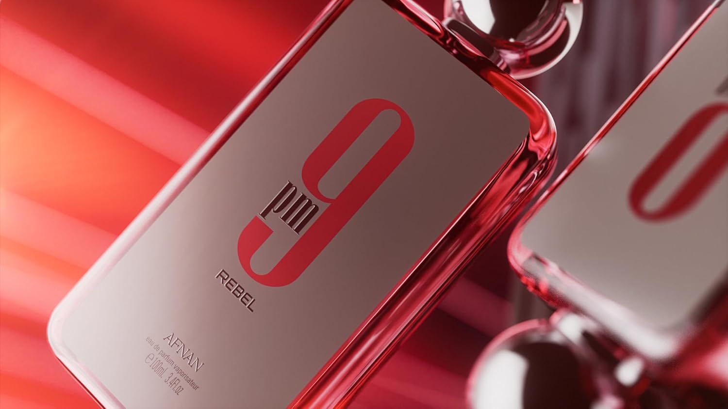 9 PM Rebel Afnan Eau de Parfum para Hombres y Mujeres, Perfume Árabe Unisex de Larga Duración. 100 ml