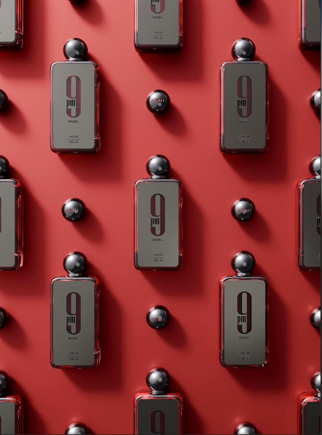 9 PM Rebel Afnan Eau de Parfum para Hombres y Mujeres, Perfume Árabe Unisex de Larga Duración. 100 ml